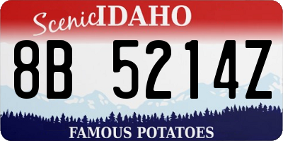 ID license plate 8B5214Z
