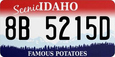 ID license plate 8B5215D