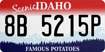 ID license plate 8B5215P
