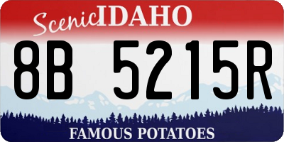 ID license plate 8B5215R