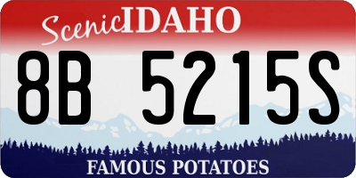 ID license plate 8B5215S