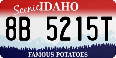 ID license plate 8B5215T