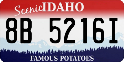 ID license plate 8B5216I