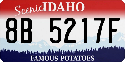 ID license plate 8B5217F