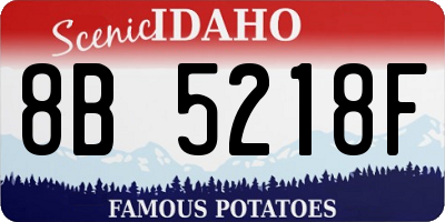ID license plate 8B5218F