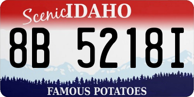 ID license plate 8B5218I