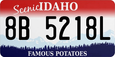 ID license plate 8B5218L