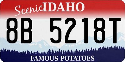ID license plate 8B5218T