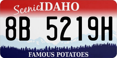 ID license plate 8B5219H