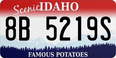 ID license plate 8B5219S