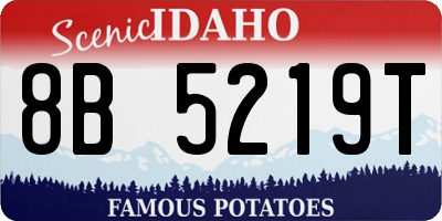 ID license plate 8B5219T