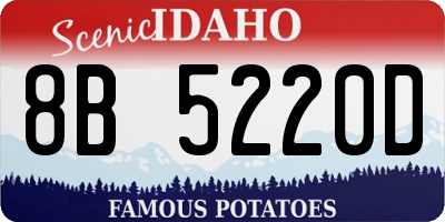 ID license plate 8B5220D