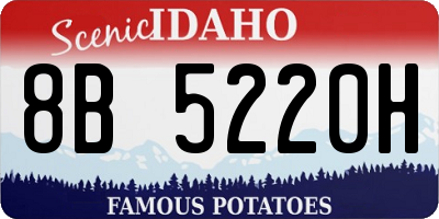 ID license plate 8B5220H