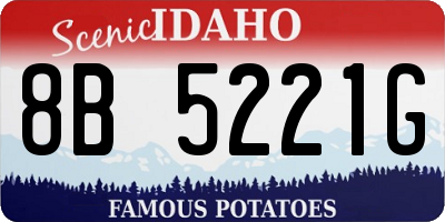 ID license plate 8B5221G