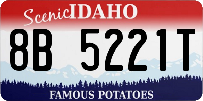 ID license plate 8B5221T