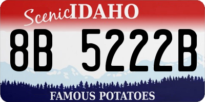 ID license plate 8B5222B
