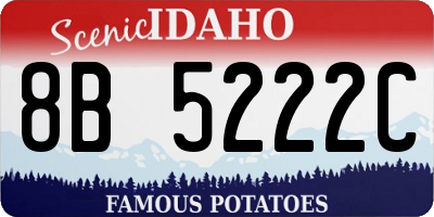 ID license plate 8B5222C