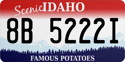 ID license plate 8B5222I