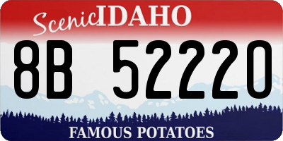 ID license plate 8B5222O