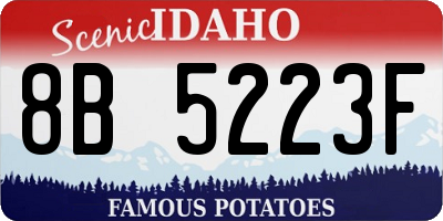 ID license plate 8B5223F