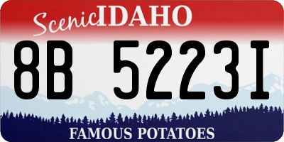 ID license plate 8B5223I