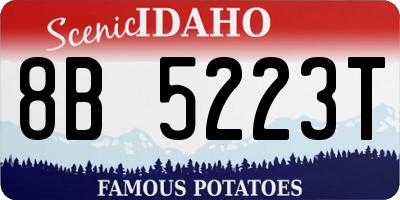 ID license plate 8B5223T