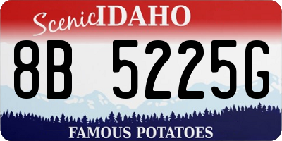 ID license plate 8B5225G