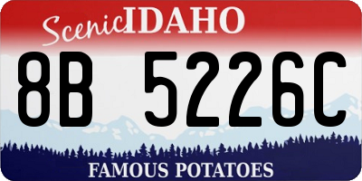 ID license plate 8B5226C