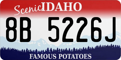 ID license plate 8B5226J