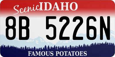 ID license plate 8B5226N