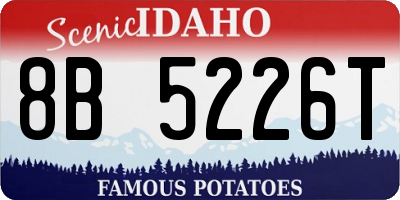 ID license plate 8B5226T