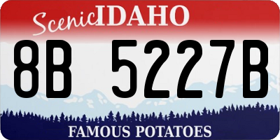 ID license plate 8B5227B