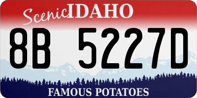 ID license plate 8B5227D