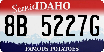 ID license plate 8B5227G