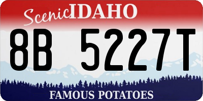 ID license plate 8B5227T