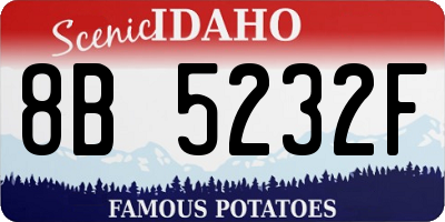 ID license plate 8B5232F
