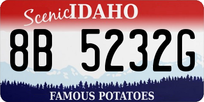 ID license plate 8B5232G