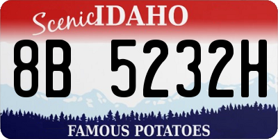 ID license plate 8B5232H