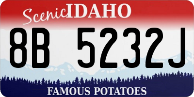 ID license plate 8B5232J