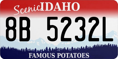 ID license plate 8B5232L