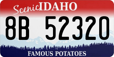 ID license plate 8B5232O