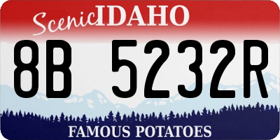 ID license plate 8B5232R