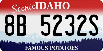 ID license plate 8B5232S