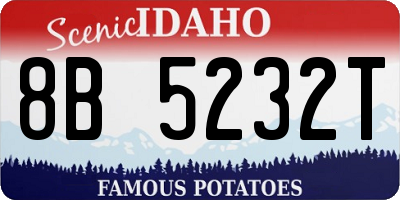 ID license plate 8B5232T