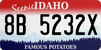 ID license plate 8B5232X