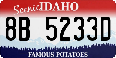 ID license plate 8B5233D