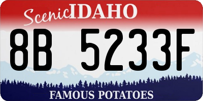 ID license plate 8B5233F