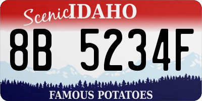 ID license plate 8B5234F