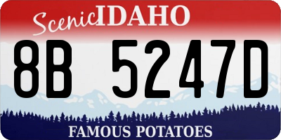 ID license plate 8B5247D