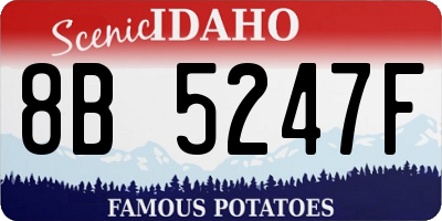 ID license plate 8B5247F